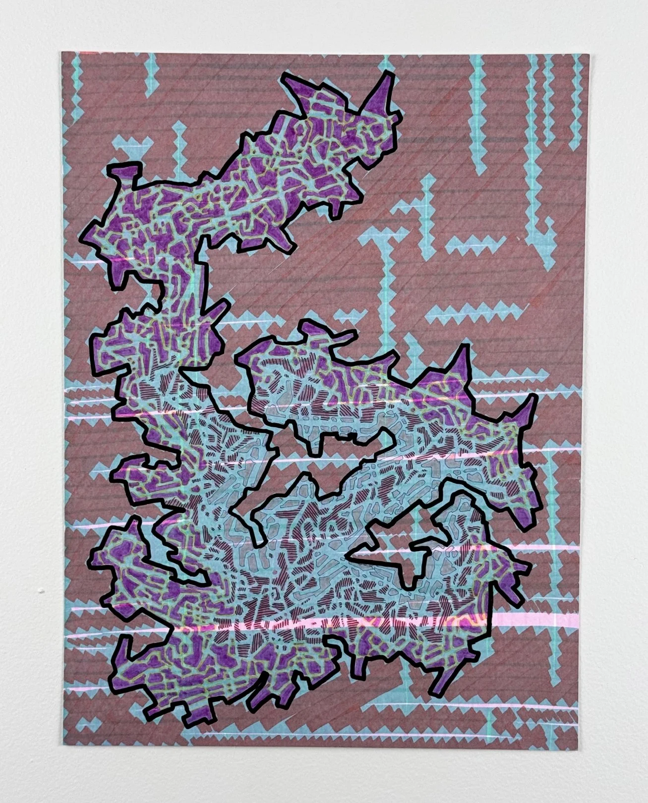 18410. ink and marker on paper. 9x12". 2026