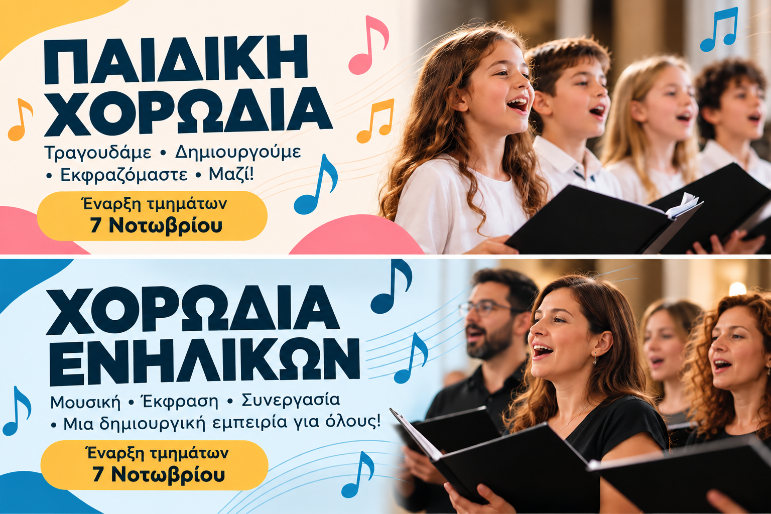 Έναρξη Παιδικής Χορωδίας και Χορωδίας Ενηλίκων