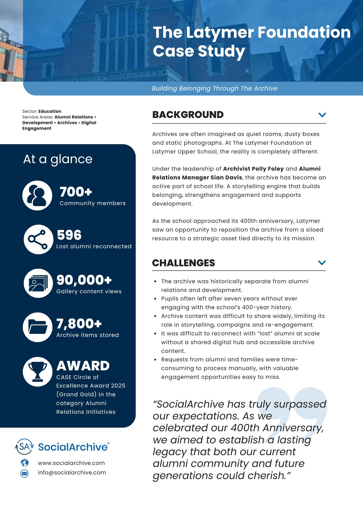 Latymer Foundation Case Study pg 1