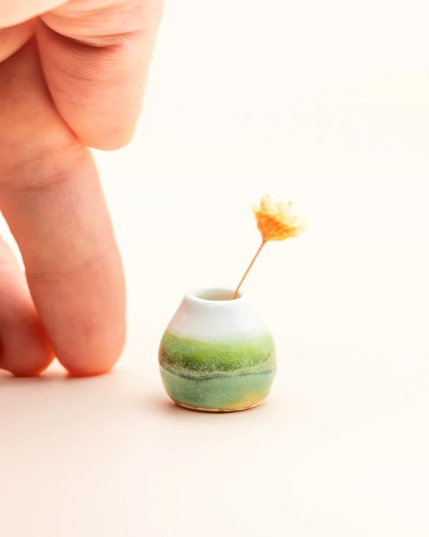 Delila green and white mini vase (Copy)
