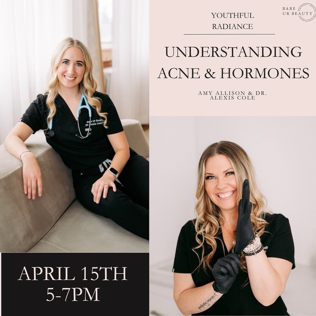 &ldquo;Unlocking Youthful Radiance EVENT: 

Exploring Acne, Skin, and Hormones! 🌟 Join us at &lsquo;Youthful Radiance&rsquo; for a deep dive into acne and hormonal skincare. Gain expert insights from our Naturopathic Dr. Alexis Cole, skincare tips f