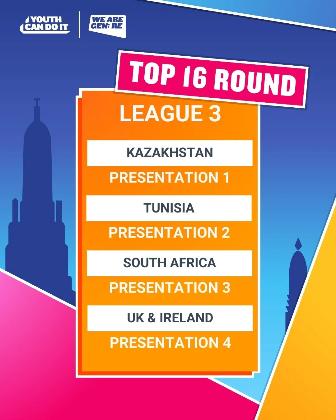 ...And we're through to the Top 16 round of this year's #EnactusWorldCup! 💛✨
A massive shoutout to Enactus Cardiff for proudly representing the UK & Ireland in the Opening Round - what a fantastic performance! 👏 
We’re also excited to b
