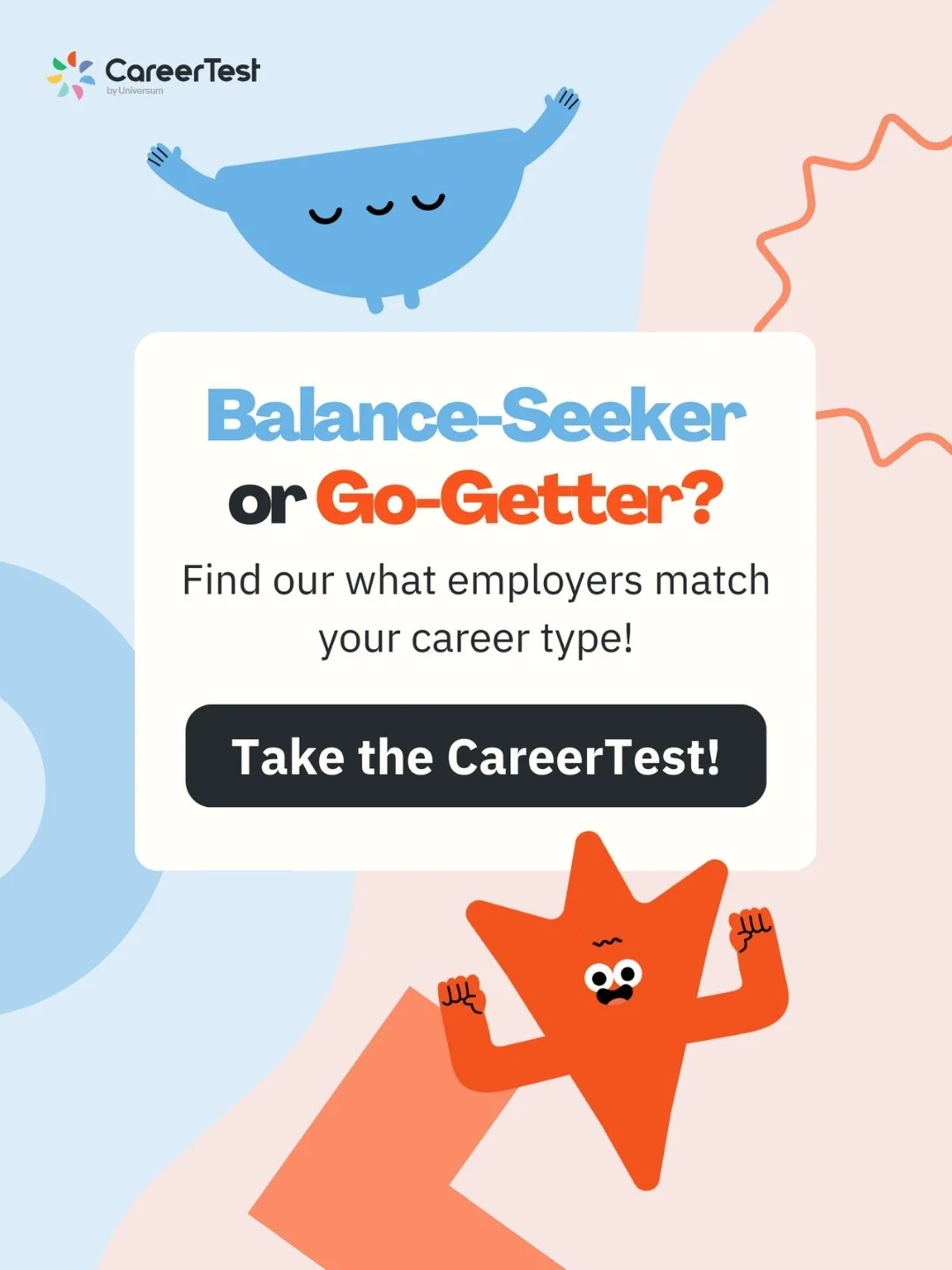 Are you a zen balance seeker or a driven go-getter? 👀✨

Discover your own personal Career Type by taking the CareerTest by @universumcareertest today! Unlock access to a FREE career profile, a range of professional tools to set you up for success an