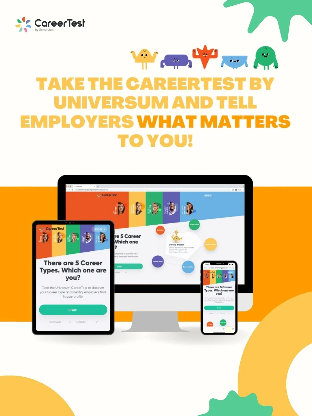 Your future employer should match your priorities! 💼✨

Discover what matters to you the most with the CareerTest by @universumcareertest! By taking the test, you'll create a free career profile and unlock access to powerful professional tools design
