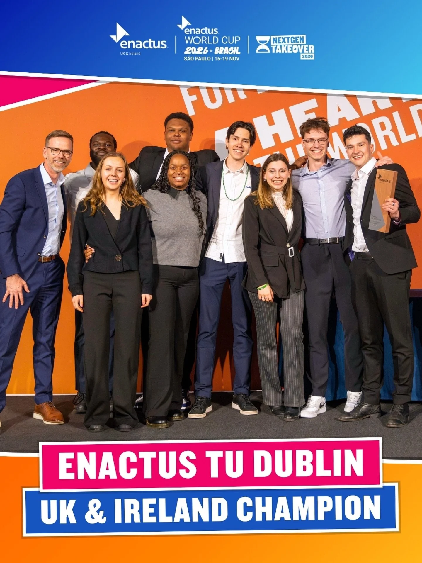 The results are in&hellip; 🫢

The winner of the 2026 Enactus UK &amp; Ireland World Cup Qualifier, and the team who will go on to represent us at the Enactus World Cup, is&hellip;

@enactustudublin - congratulations to you all! 🥳✨
 
This is a huge 