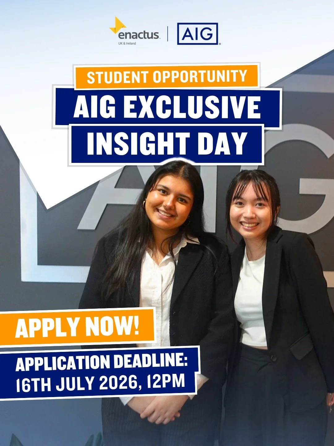 Want to know more about working in insurance? 🤔

Our partners at @aiginsurance are hosting an exclusive insight day for students at their London office. Whether you&rsquo;re looking for a placement, summer internship or grad role, this is your chanc