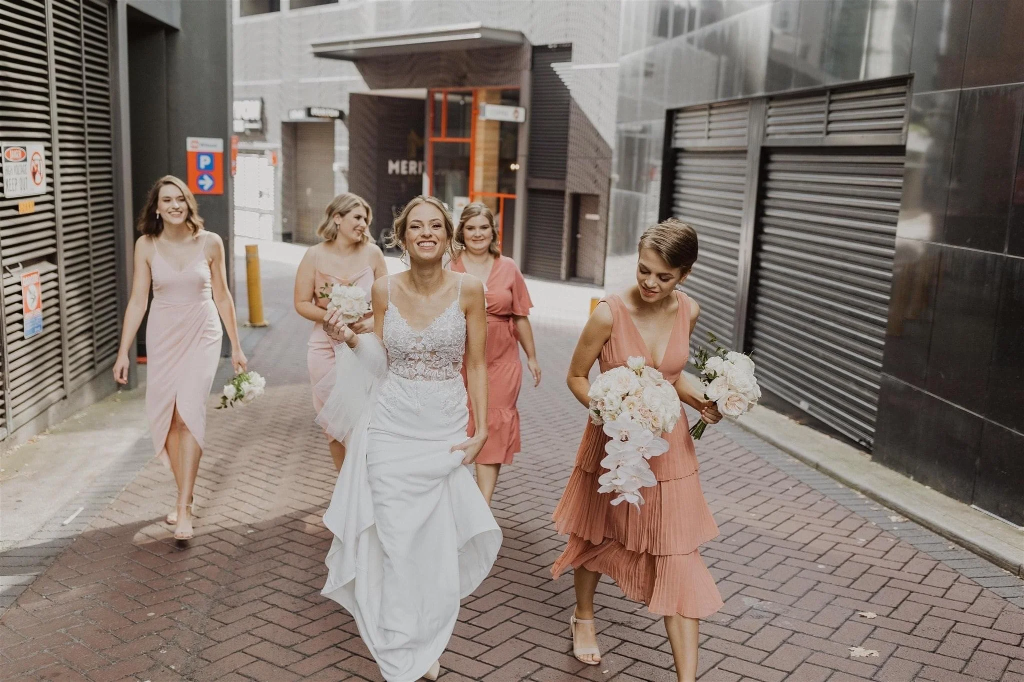 Autumn Wedding Flowers | Lavender Bay, North Sydney. Romantic autumnal wedding at Lavender Bay, North Sydney. White and blush pink garden flowers inspired by Wendy’s Secret Garden for a timeless May marquee celebration.