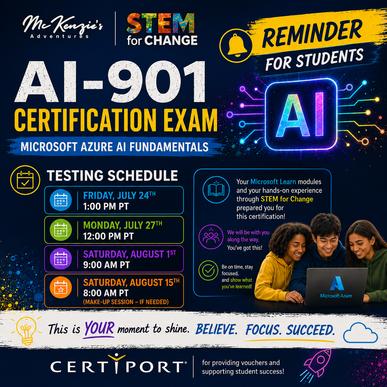 Student Azure AI 901 Certification Exams
