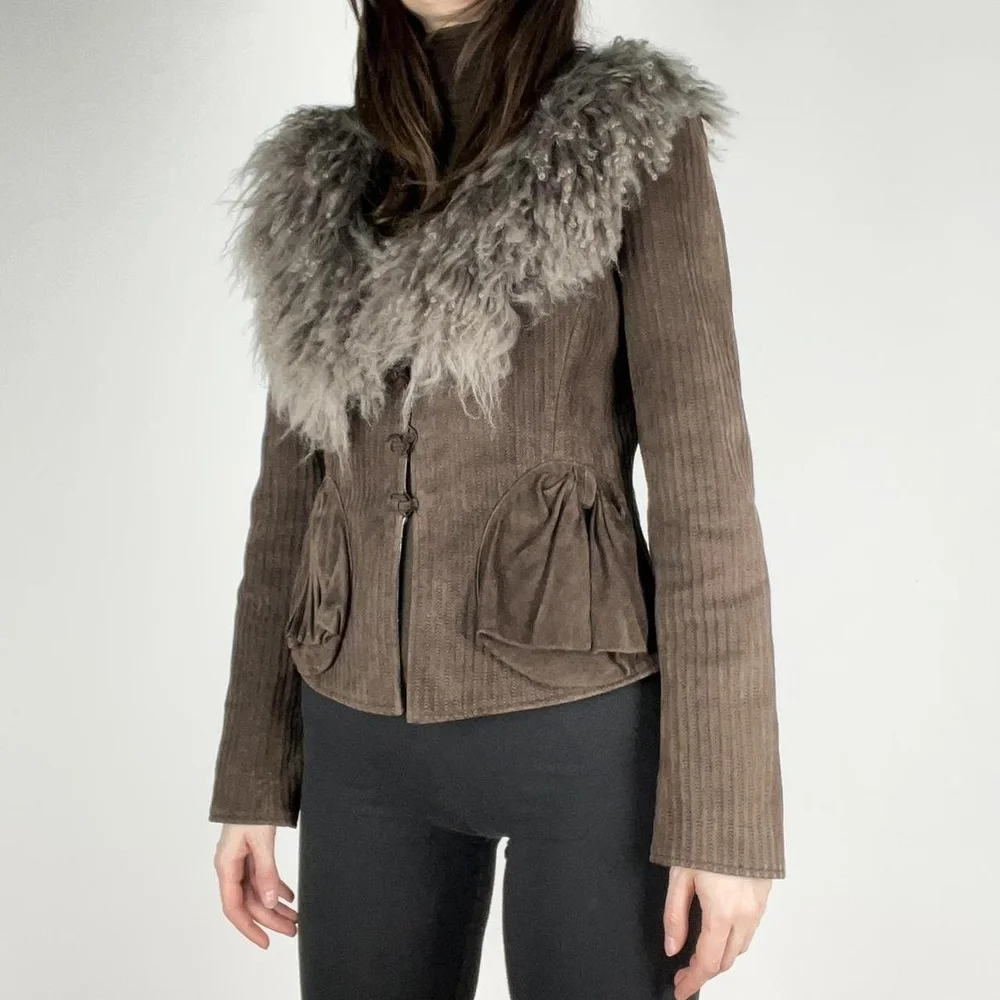 ジャケット・アウター ArmaniJeans Collar Fur Suede Tone Jacket il_340x270.6625603889_kk9d.jpg