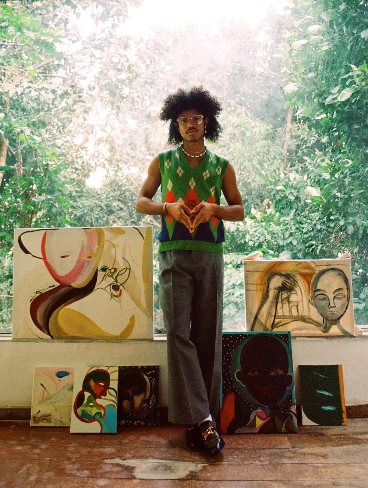 Samuel de Saboia in his studio, Vogue Brasil, 2021