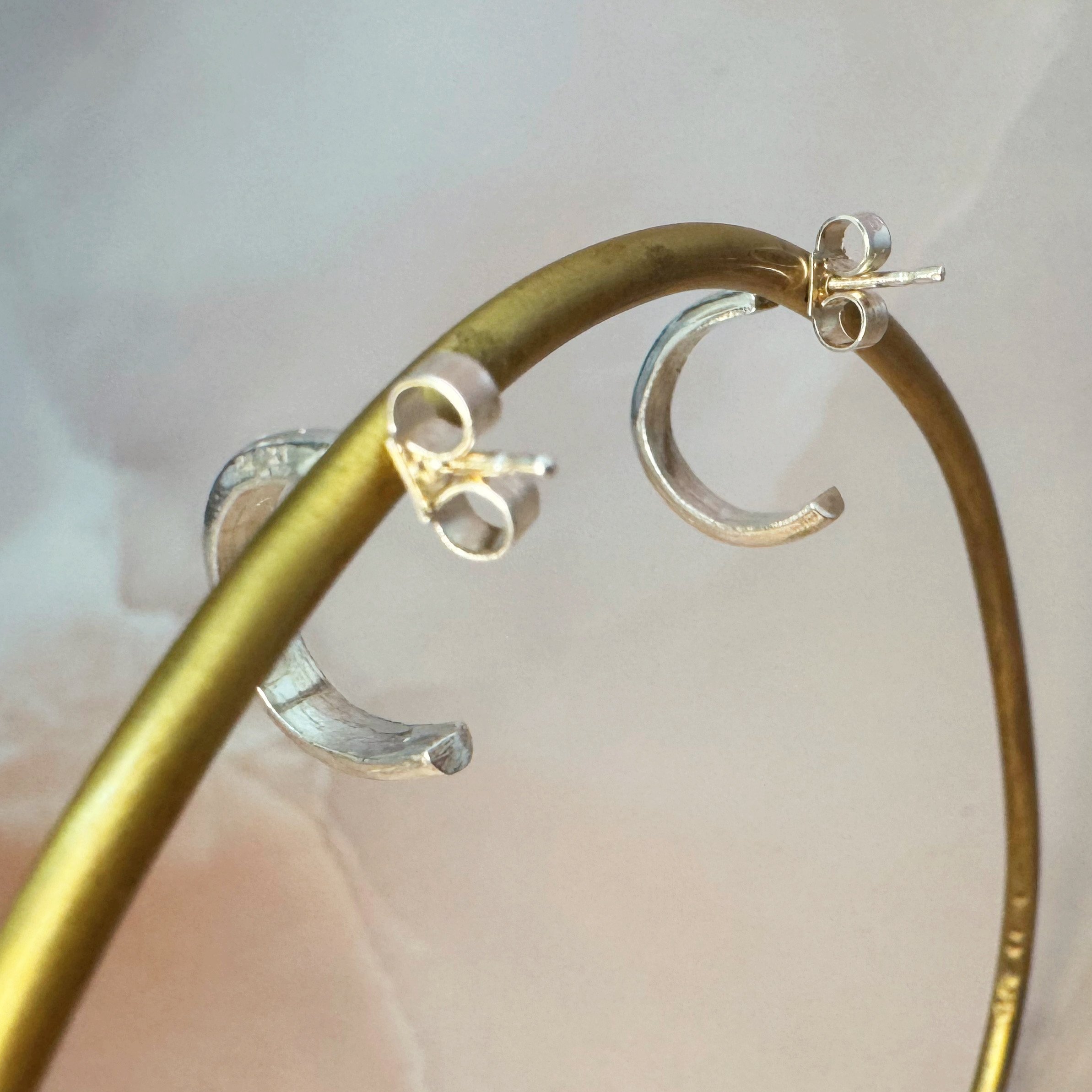 Zero Waste Small D Profile Hoops Back View.jpg