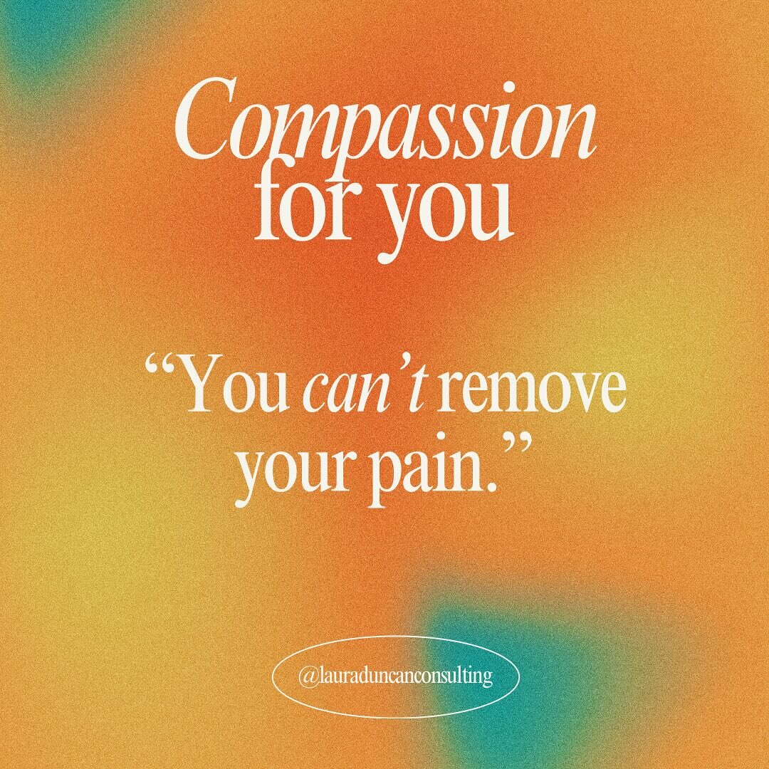 💬 &ldquo;You can&rsquo;t remove your pain.&rdquo; - @lauraduncanconsulting

And that&rsquo;s a good thing! 

When you remove your triggered responses and reactions to pain, you will realize pain is actually helping you stay alive, preserve your bein