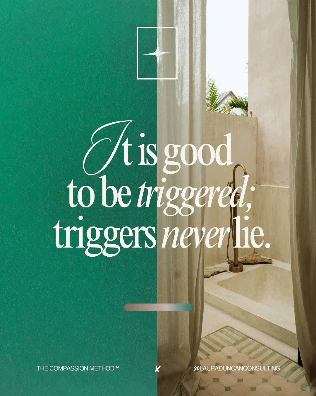 ✨ &ldquo;It is good to be triggered; triggers never lie.&rdquo; - @lauraduncanconsulting  Something came up when you read that statement. I get it &mdash; I meet with real people who are living real lives with real pain and unmet needs. Being trigger