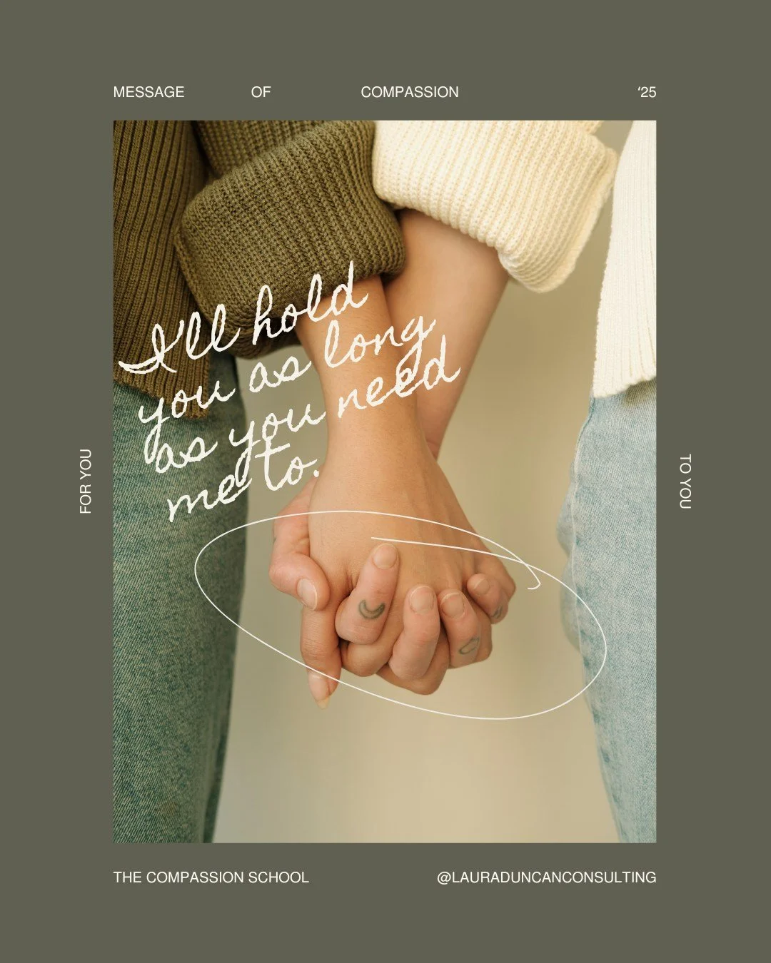 A Message of Compassion: I&rsquo;ll hold you as long as you need me to.

📌 Wherever you are, whatever you&rsquo;re doing, take this very moment to say this one statement to yourself: 

🫂 &ldquo;I&rsquo;ll hold you as long as you need me to.&rdquo;

