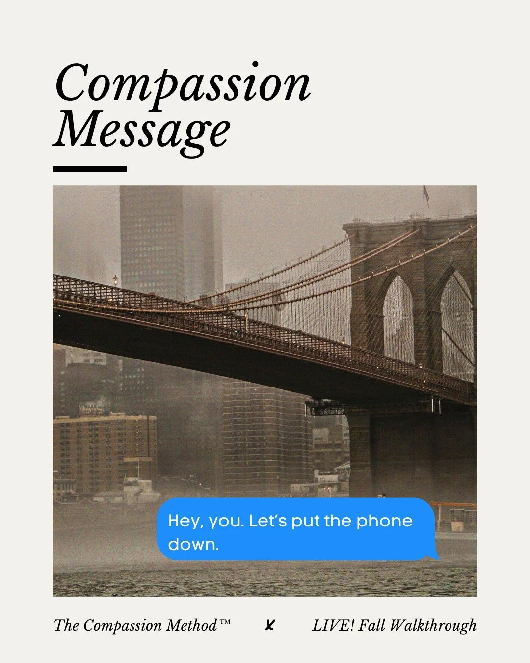 🍂 Compassion Message: &ldquo;Hey, you. Let&rsquo;s put the phone down.&rdquo;

If you have a couple of moments, take a moment and breathe each sentence in and out, slowing down to give yourself the comfort and care you are worth today.

🌱 &ldquo;He