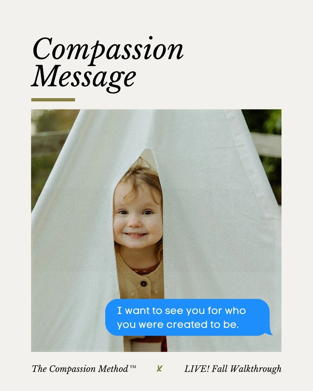 🍂 Compassion Message: &ldquo;I want to see you for who you were created to be.&rdquo;

If you have a couple of moments, take a moment and breathe each sentence in and out, slowing down to give yourself the comfort and care you are worth today.

🌱 &