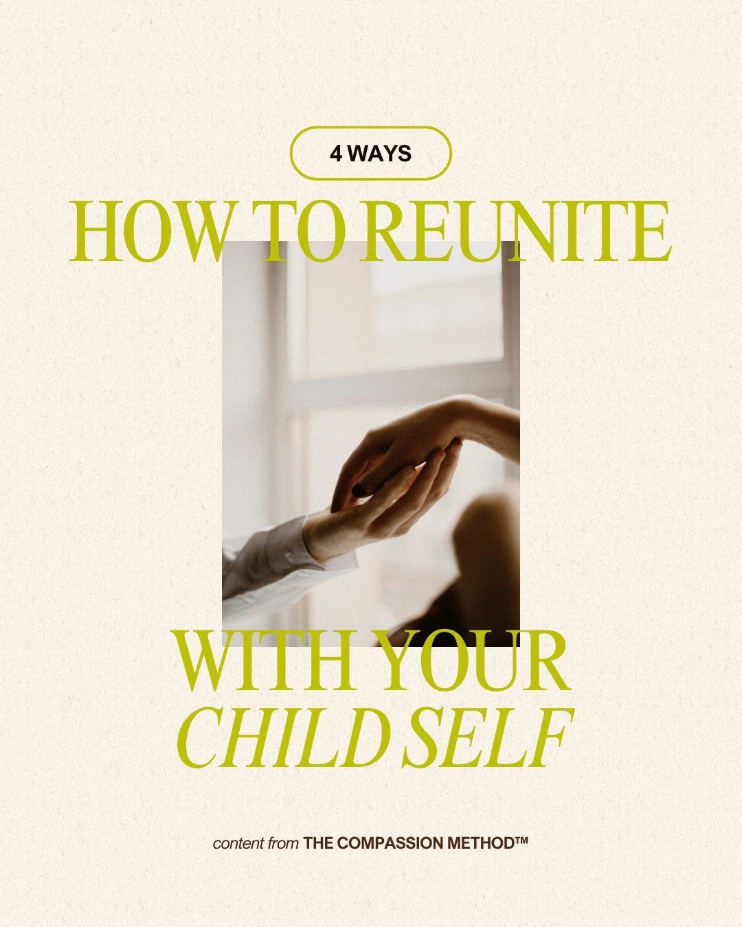 🌱 How To Reunite With Your Child Self

Connecting to your Child Self can sound intimidating and elusive. I help make it easy by creating this simple statement: 

1. Feel Your Pain. Feeling your pain is often the first step in connecting with your ch