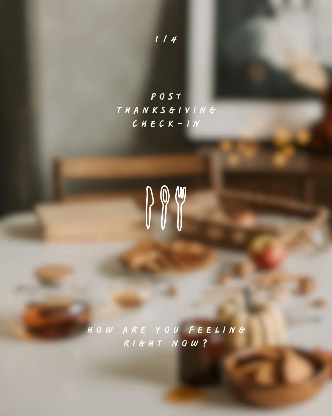 🦃 Post Thanksgiving Check-In: How Are You Feeling Right Now?

📍 Wherever you are, whatever you&rsquo;re doing, can we take a moment to see where you are and what you&rsquo;re feeling right now?

Use this Emotional Checklist to answer this question: