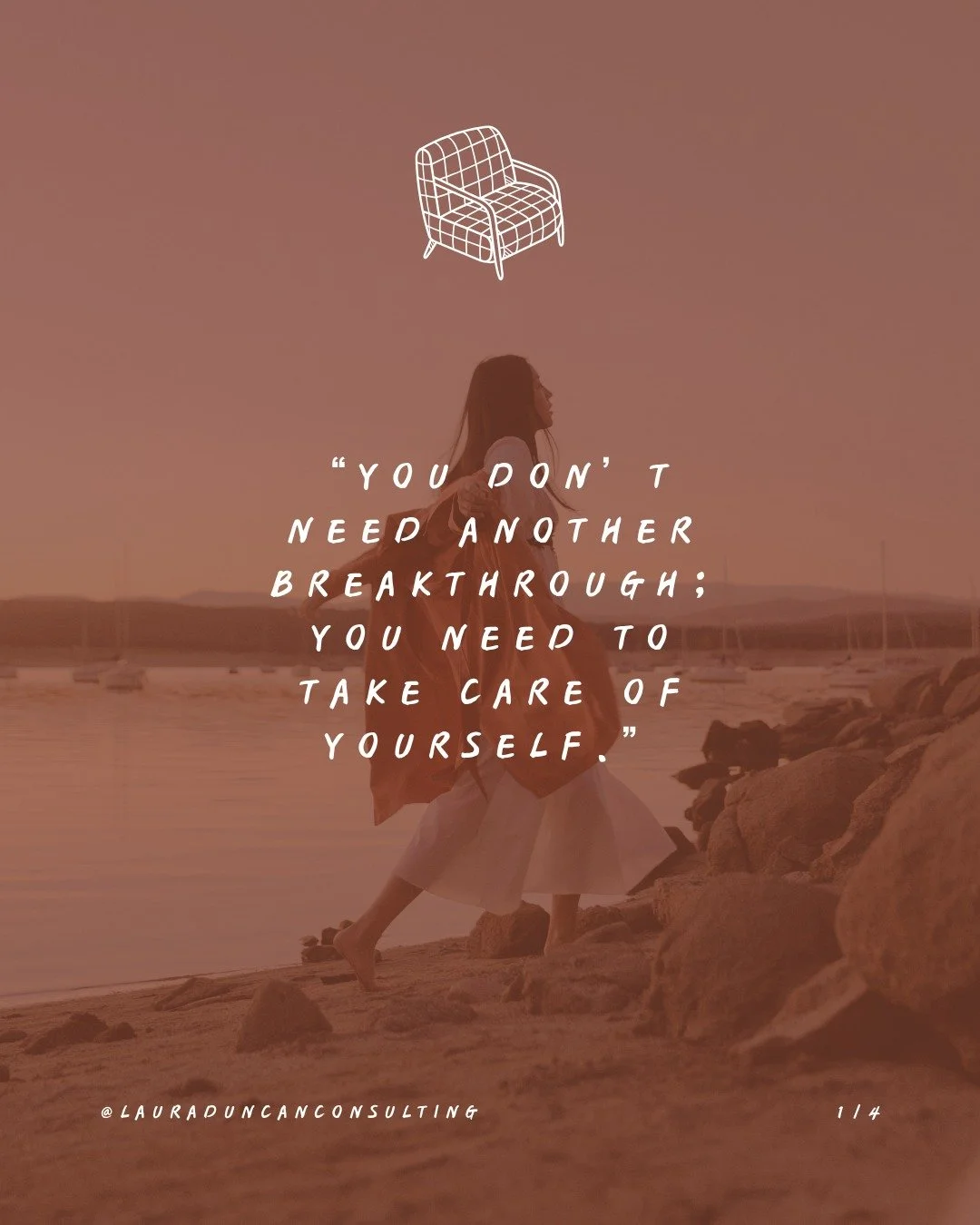 💌 &ldquo;You don&rsquo;t need another breakthrough; you need to take care of yourself.&rdquo; - @lauraduncanconsulting

What you&rsquo;re seeking isn&rsquo;t another moment; it&rsquo;s taking care of what&rsquo;s always been precious &mdash; you.

Y