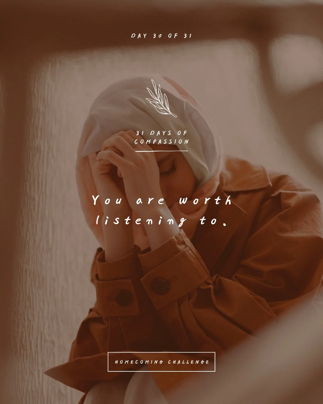 🏠 Day 30 of The Homecoming Challenge: &ldquo;You are worth listening to.&rdquo;�

You've always had something valuable to share. Your thoughts are precious and your voice matters. Your voice was designed and given for you. It was always the way you 