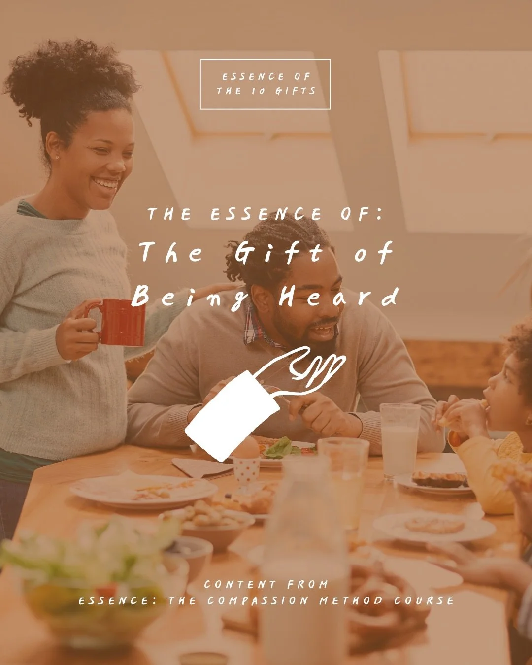 💝 The Essence of The Gift of: Being Heard 
📌 When you have the Gift of Being Heard, you feel no one is rushing you to get to your point. You have the ability to be right and wrong without shame or judgement. You get to share freely and feel underst