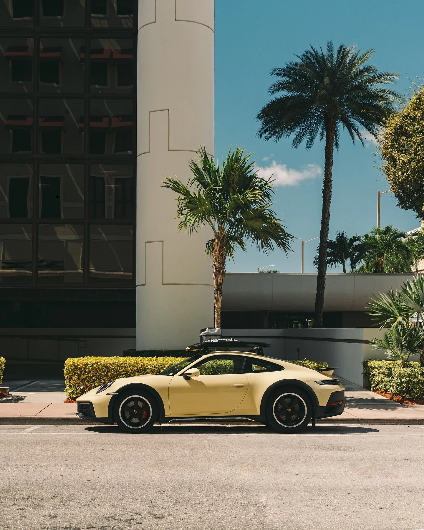 In the shade, it&rsquo;s @porsche PTS Ivory. But under the South Florida sun, it transforms into a soft almost pastel yellow that feels right at home in Coral Gables. 

Shot during our @zweck Pre-Car Week gathering at the Zweck Sunset Place Boutique 