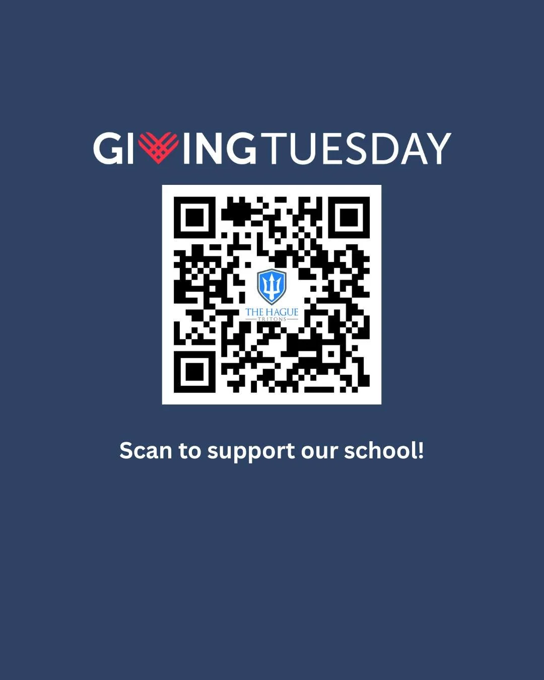 Good Morning Hague School Supporters!  Today is #GivingTuesday.  Please consider a donation to support our school.