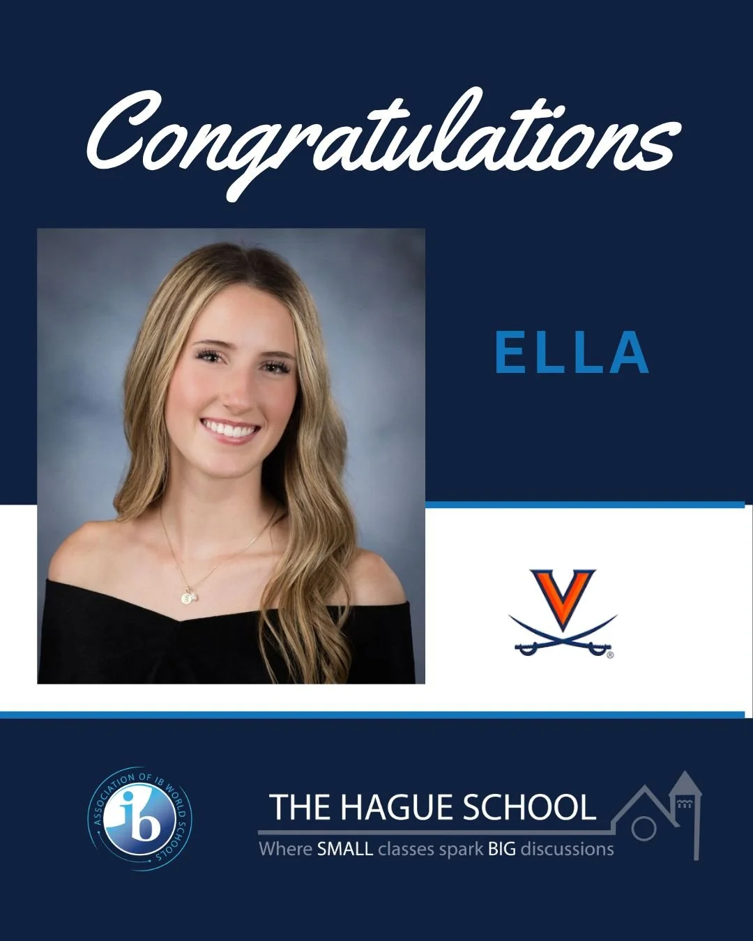 Ella has been a valued member of The Hague School Community for the past four years. Ella has been an engaged and dedicated member of the school community, consistently demonstrating leadership, responsibility, and a strong commitment to helping othe