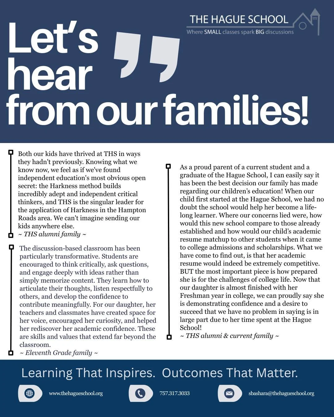 "Let's Hear from Our Families"

Now Enrolling for the 2026-2027 school year.

#tritions💙🤍🔱
#harkness
#ibworldschool
#LearningThatInspires
#OutcomesThatMatter