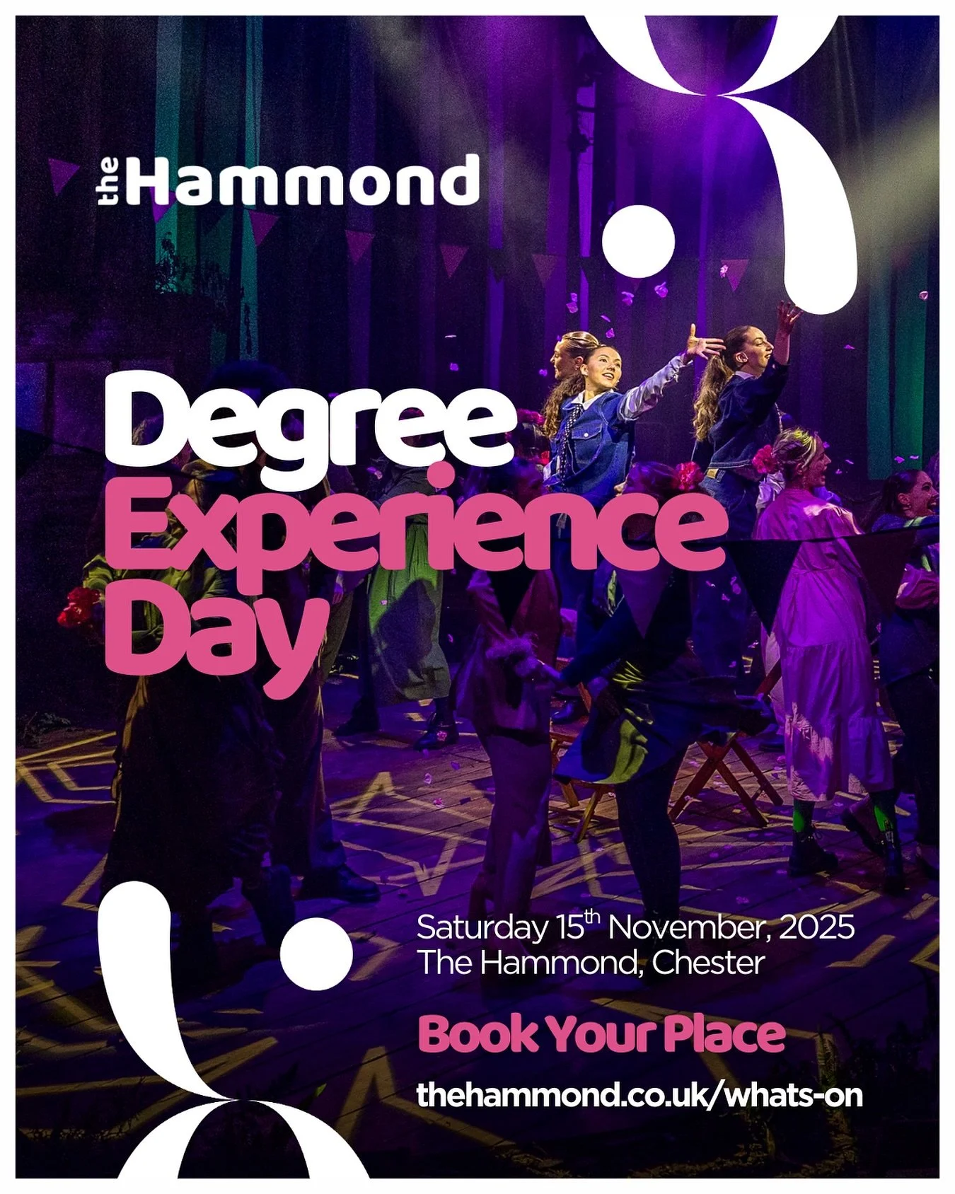 🚨 Last Few Places Remaining! 🚨⁠
⁠
🎓 Degree Experience Day &ndash; BA (Hons) Musical Theatre Performance⁠
📅 Saturday 15th November 2025⁠
📍 The Hammond, Chester⁠
⁠
Are you interested in applying for The Hammond&rsquo;s BA (Hons) Musical Theatre Pe