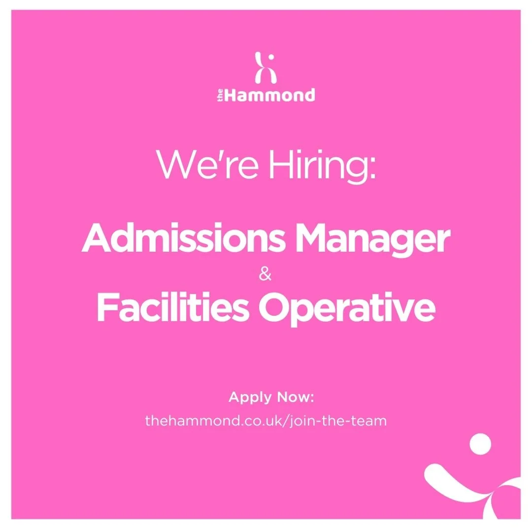 🎭 We&rsquo;re Hiring at The Hammond! 🎶🩰⁠
⁠
Join our dedicated and professional team:⁠
⁠
Admissions Manager
Facilities Operative
⁠
📍 Based in Chester | 🎓 Work with talented students in a dynamic arts environment.⁠
⁠
Apply now: www.thehammond.co.u