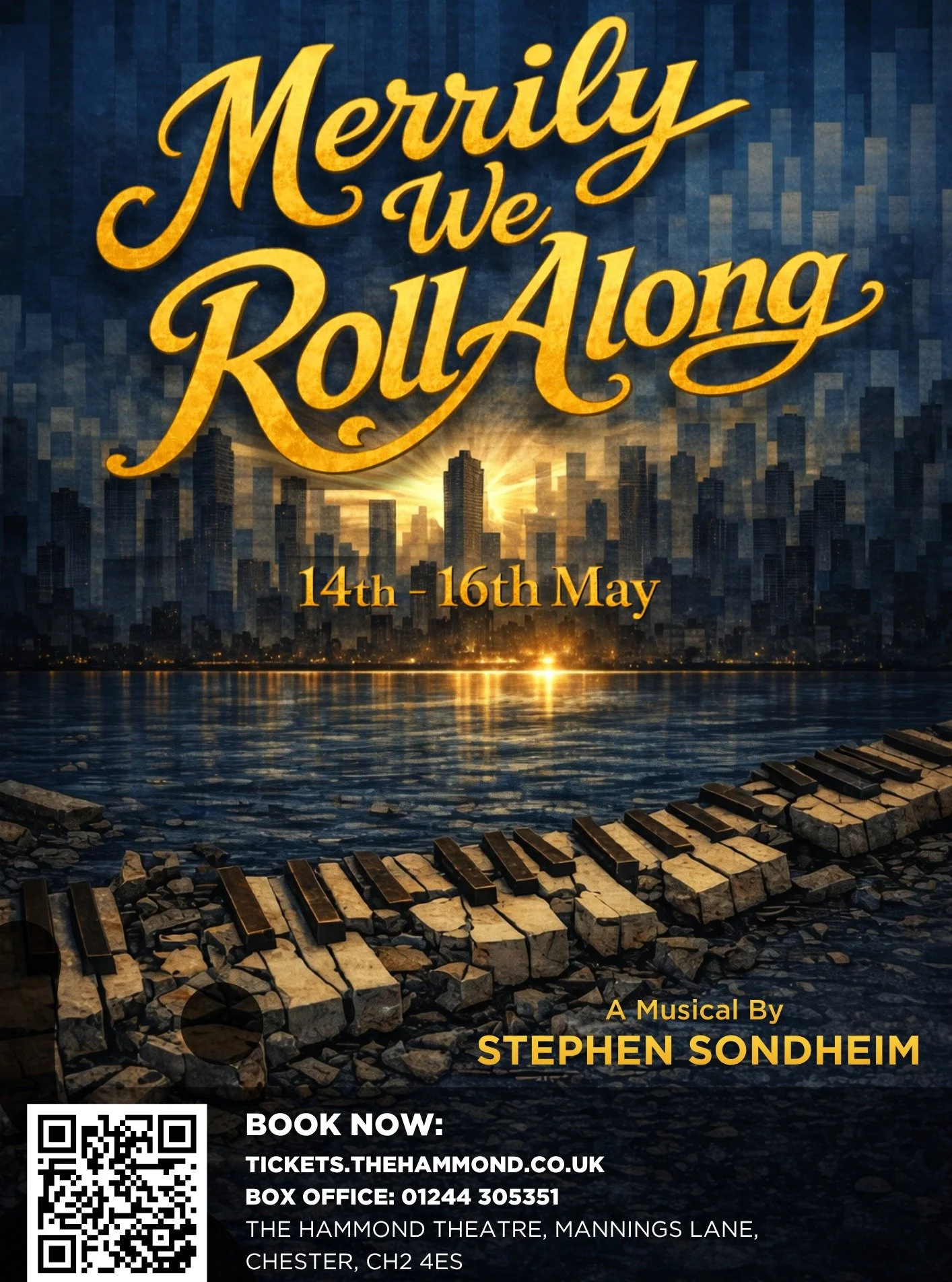 🎟️⁠ Tickets On Sale Now! 🎟️⁠ 

Join the Hammond 3rd Year Degree Students for a vibrant production of Merrily We Roll Along, Stephen Sondheim&rsquo;s moving and inventive musical about friendship, ambition, and the price of success. 🎭🎶 

Told in r
