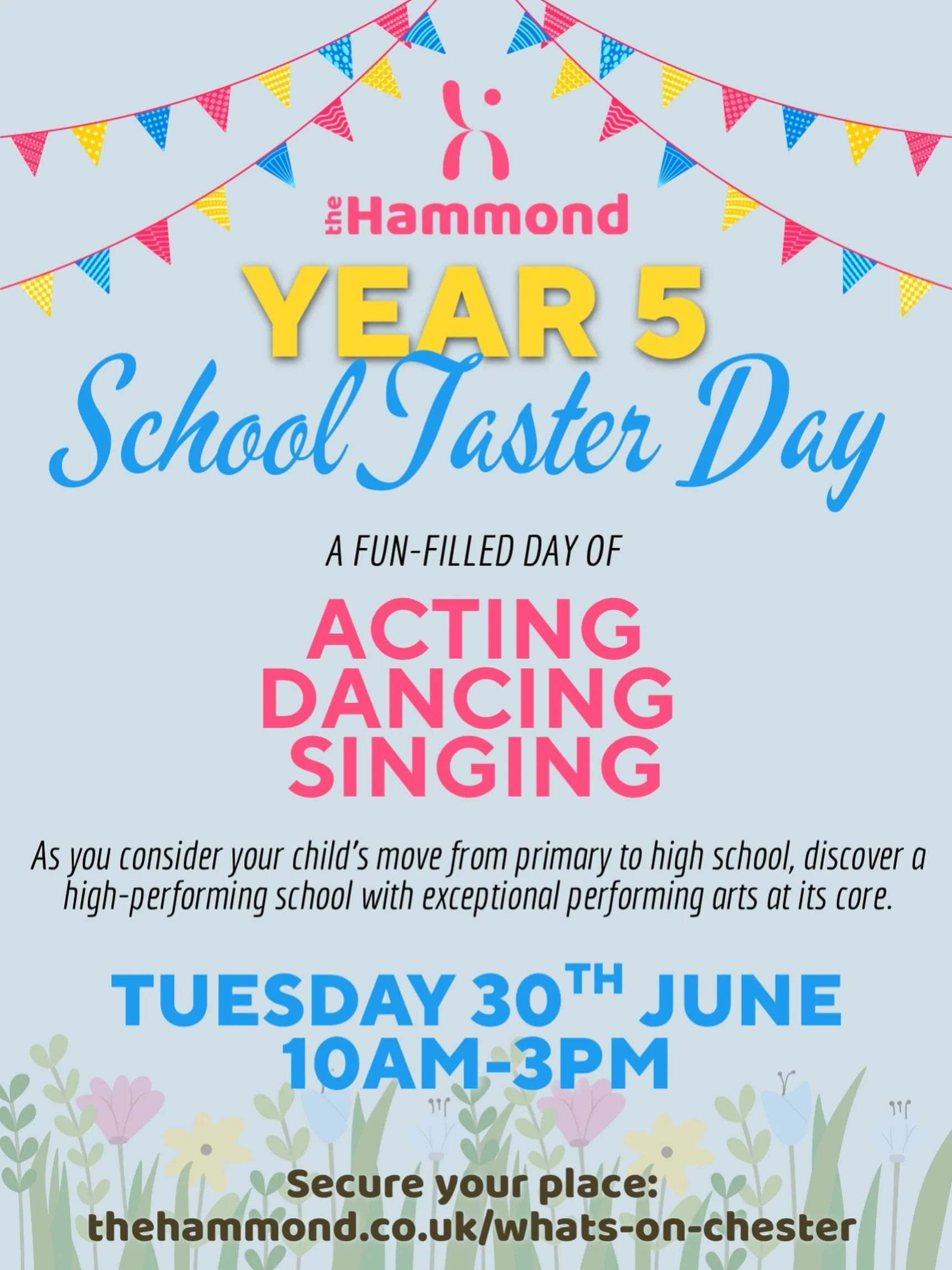 Year 5 Taster Day at The Hammond - Tuesday 30th June 🎭🩰

We&rsquo;re inviting students currently in Year 5, who are interested in joining The Hammond, to take part in our Taster Day on Tuesday 30th June. 

This is a chance for you to find out what 