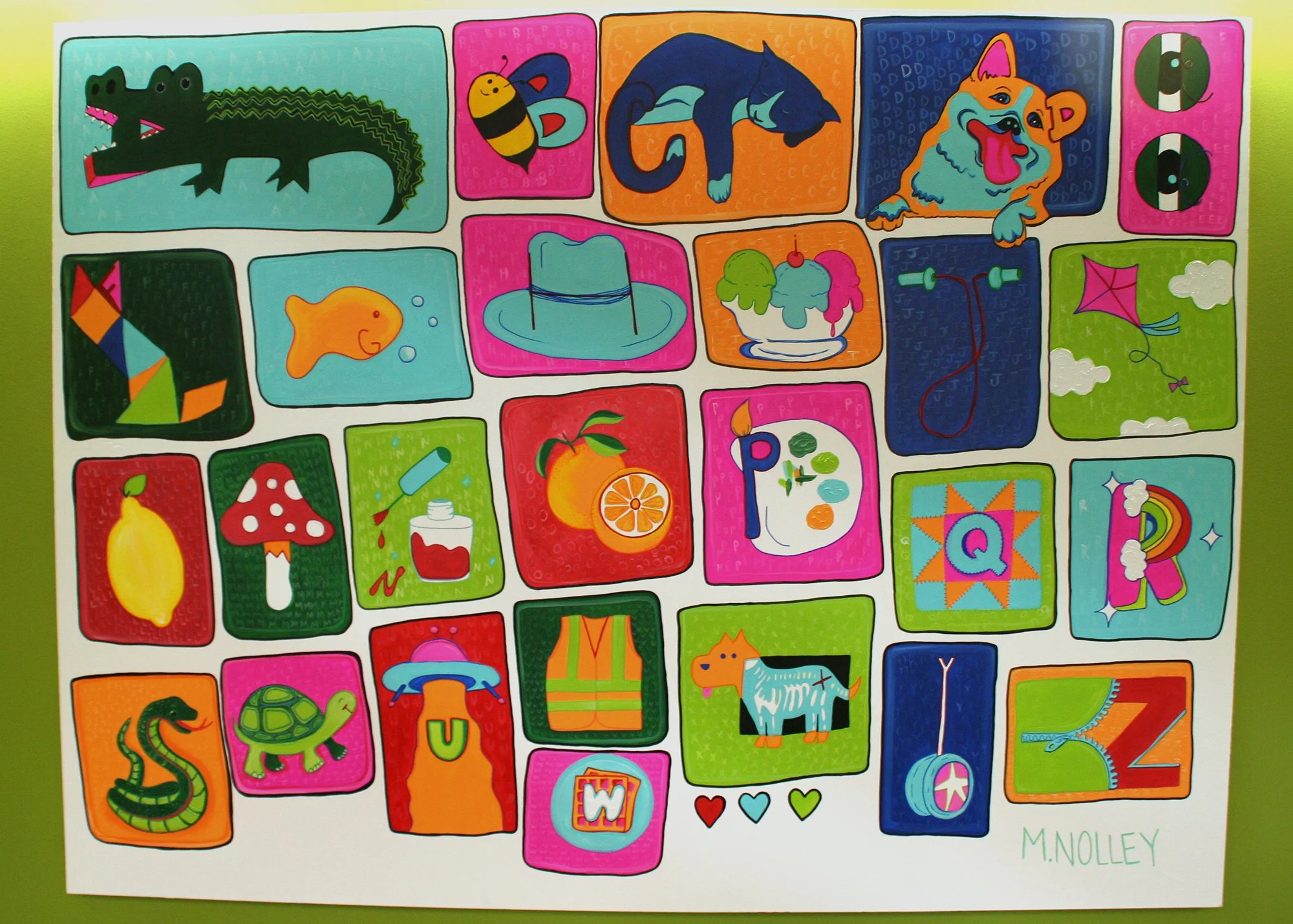 Alphabet Mural Dee Brown CALS Library Branch