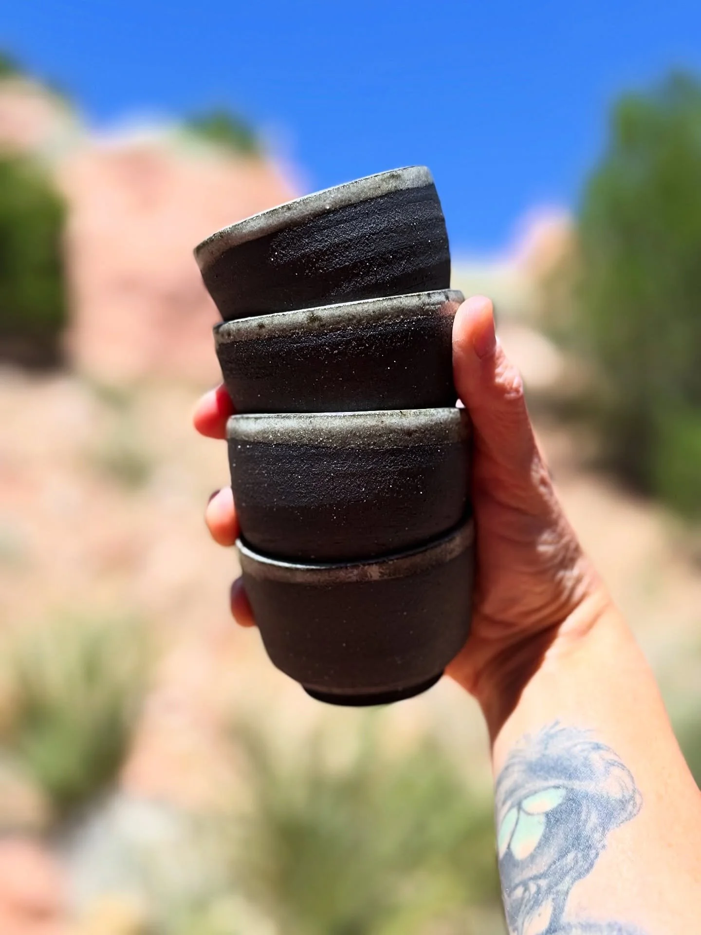 Mescal or Tea or Both - the choice is yours!  Available during the @turquoise_trail_studio_tour happening the last two weekends in September 20&21 + 27&28 10-5pm! I will be studio number 13! Visit the studio tour website to download the map!!