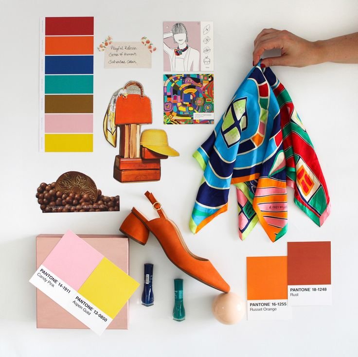photo of colorful wardrobe inspiration