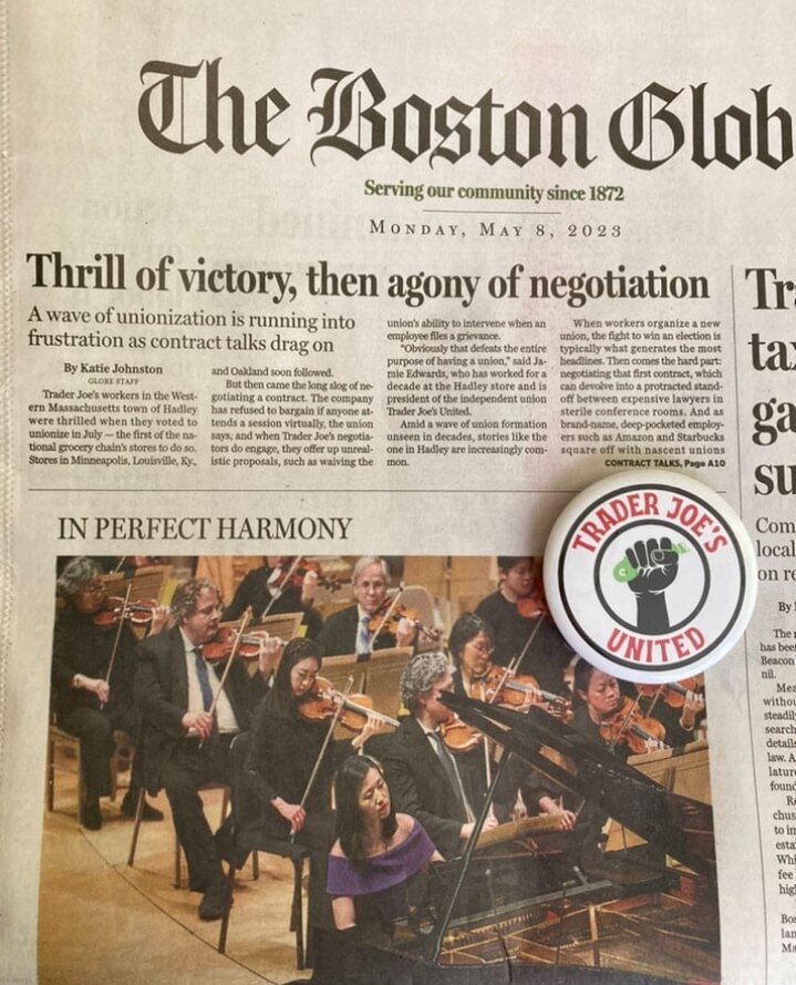 Fantastic article on the front page of the @bostonglobe today about the challenges unions face in negotiating first contracts.⁠
⁠
In our case, having your employer bail on negotiations when you attempt hybrid bargaining is one of those challenges.⁠
⁠