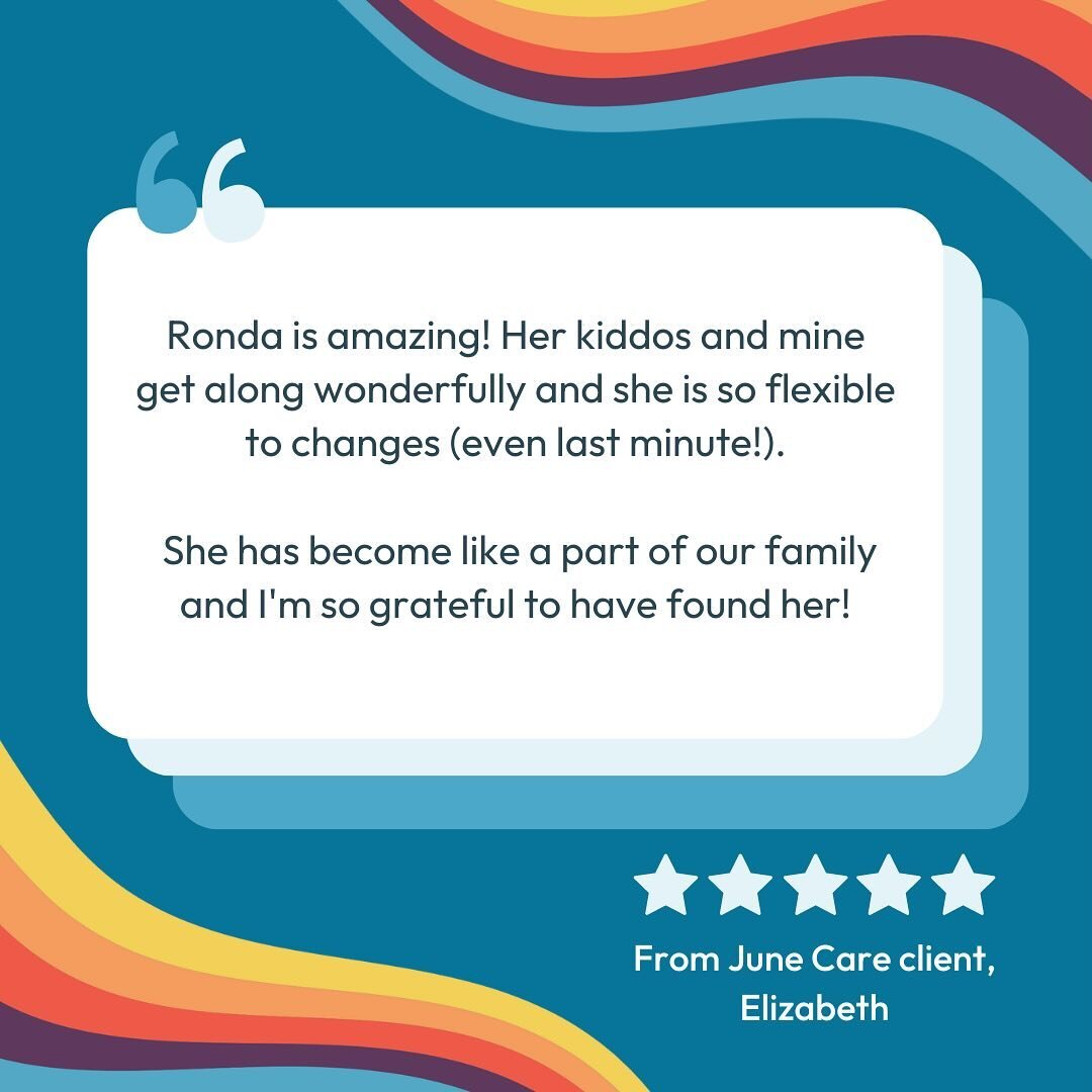 The best part of our week is reading reviews from parents who found their perfect match through June Care! 🥰