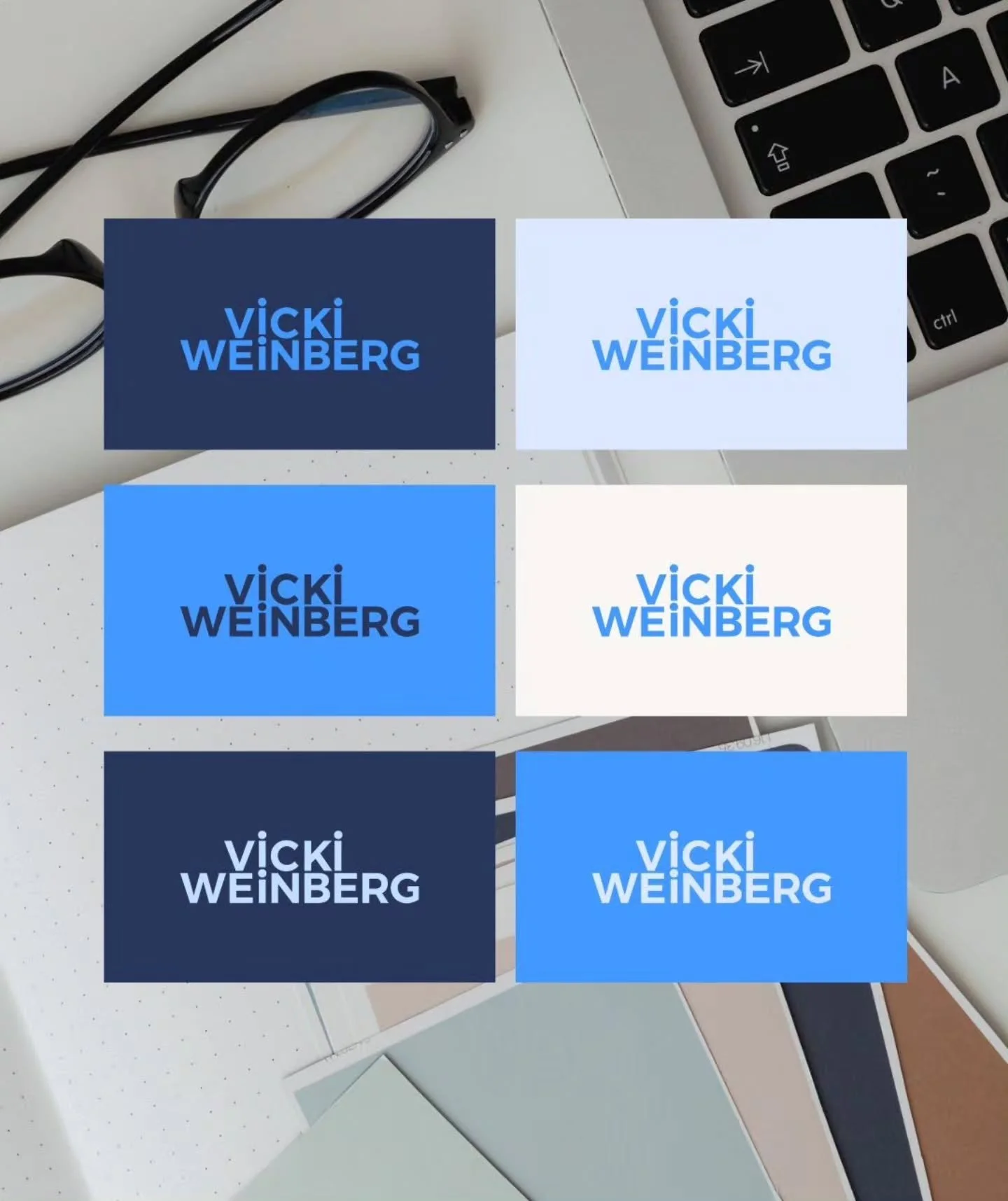 A little more of @vickiweinberguk's new brand in action 💙

Swipe through for a closer look at the identity in use: the tonal blues, the bold typography, and that pop of hot pink doing exactly what it does best. You&rsquo;ll also spot the fresh artwo