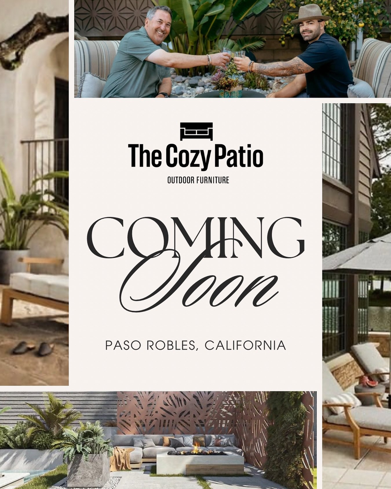 Paso Robles&hellip; something beautiful is coming. ✨

The Cozy Patio is expanding to wine country curating the art of outdoor living like never before.

Stay tuned for our grand opening and get ready to experience luxury comfort, handcrafted design, 