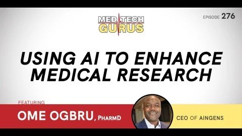 Ep 276.  Using AI To Enhance Medical Research