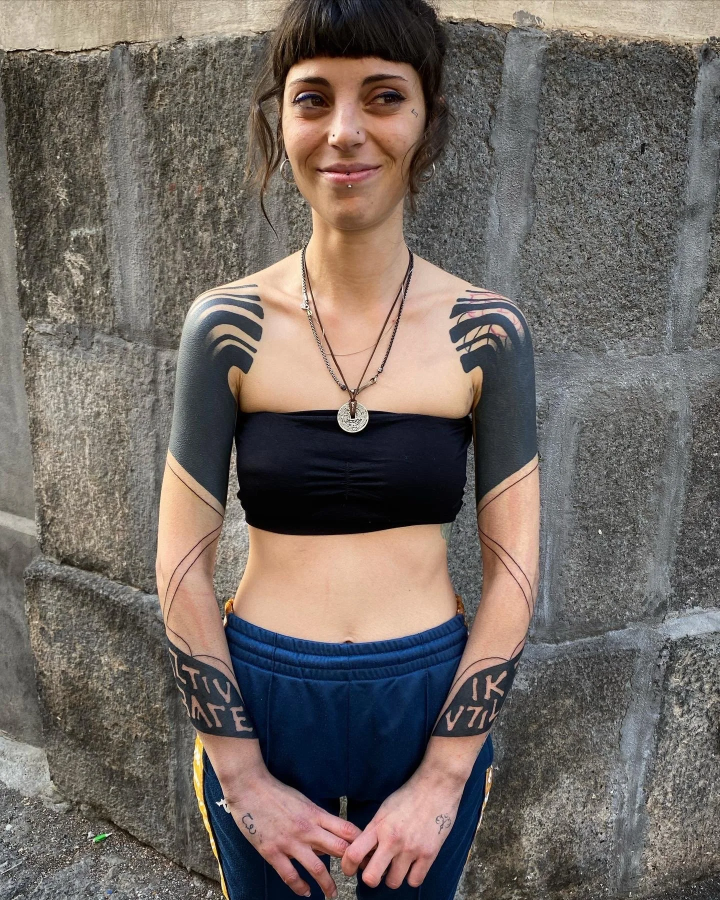 Blackwork neotribal suminagashi both sleeves, cover up tattoo|| Blackwork cover up artist London GÖRMEX