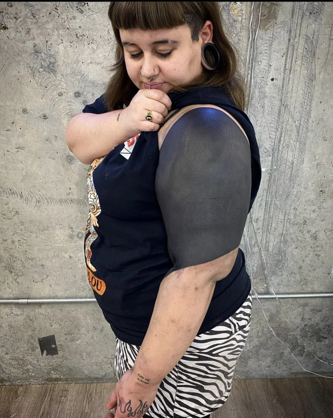 Blackout sleeve, shoulder coverup tattoo|| by Gormex, London tattoo artist