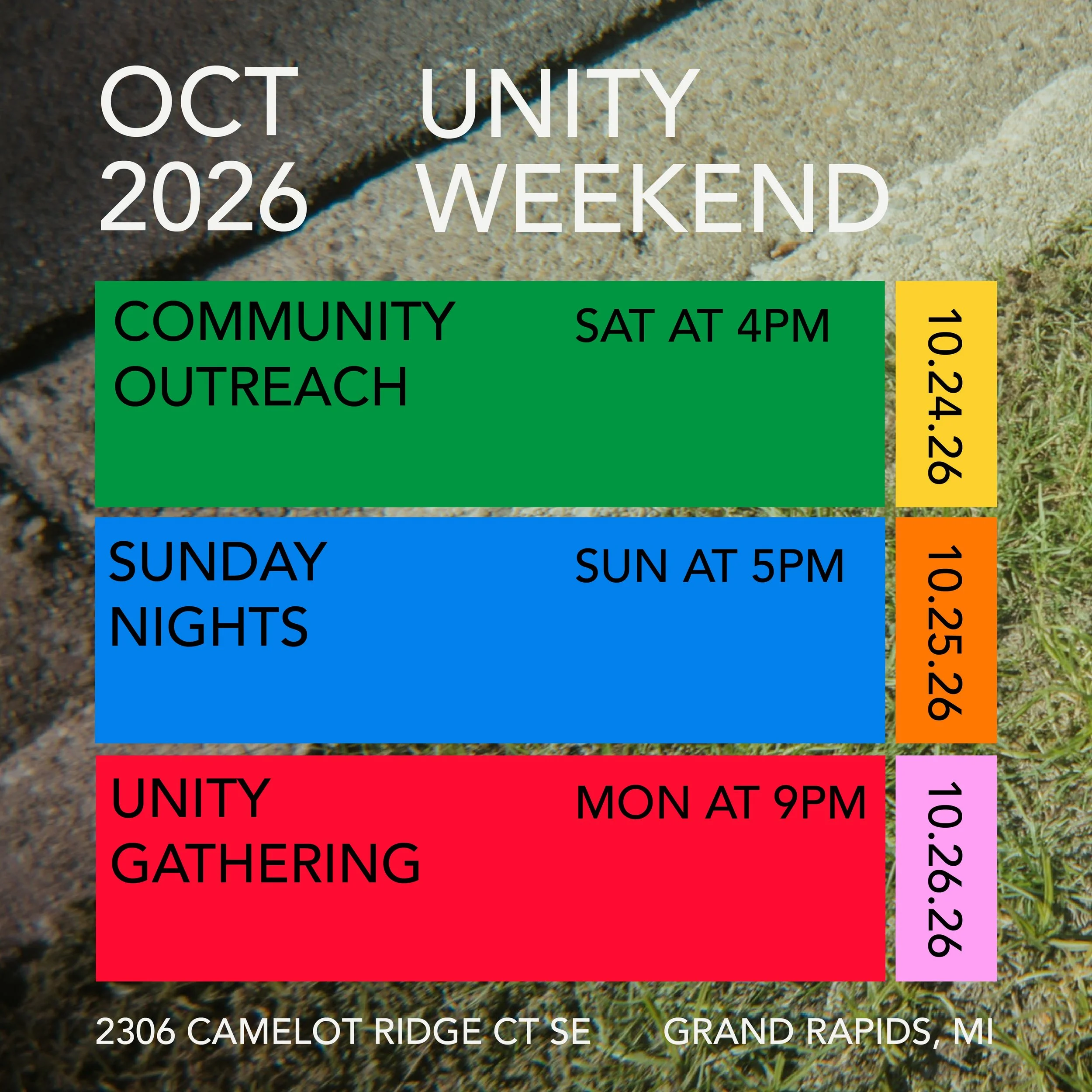 COME JOIN US FOR UNITY WEEKEND!!! 

Bring a friend or family member and join us for one of these events! (All ages welcome)

Tag someone below who you want to come with you ⬇️
