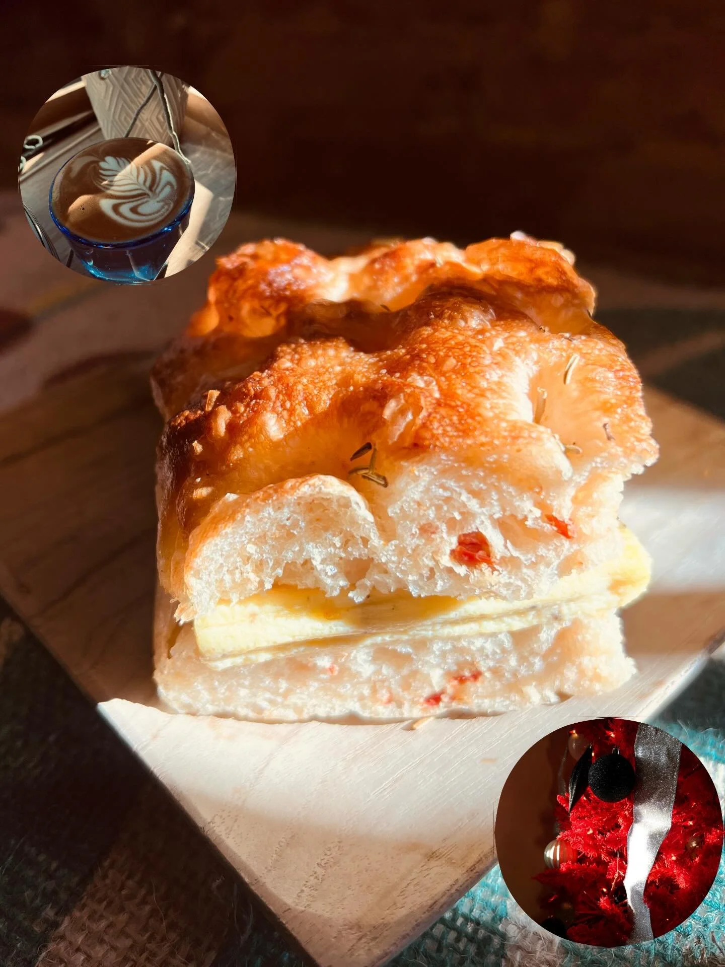 Savoring the flavors that ignite the senses

*Featuring*

Focaccia Breakfast Sando
Baked - @parrella_petite 
Traditional Cappuccino ☕️ 🖤🔺☕️