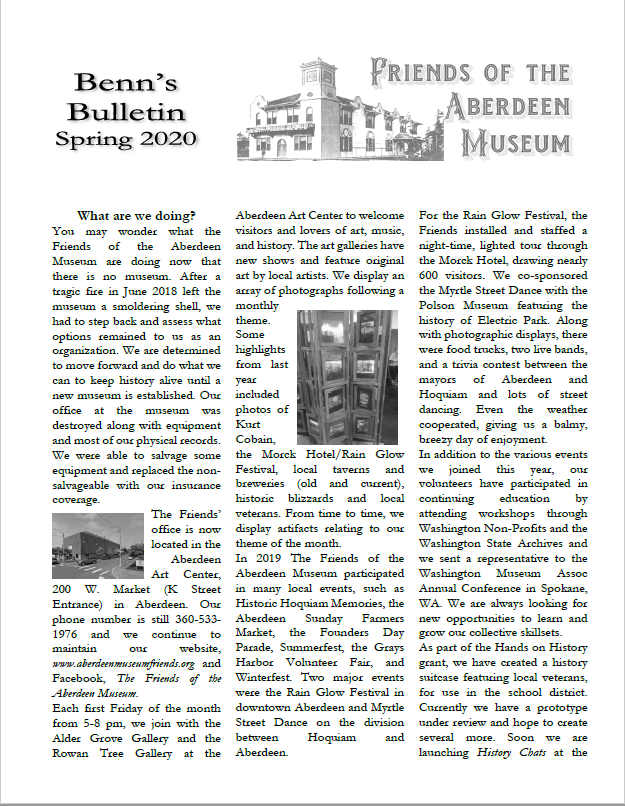Benn's Bulletin Spring 2020