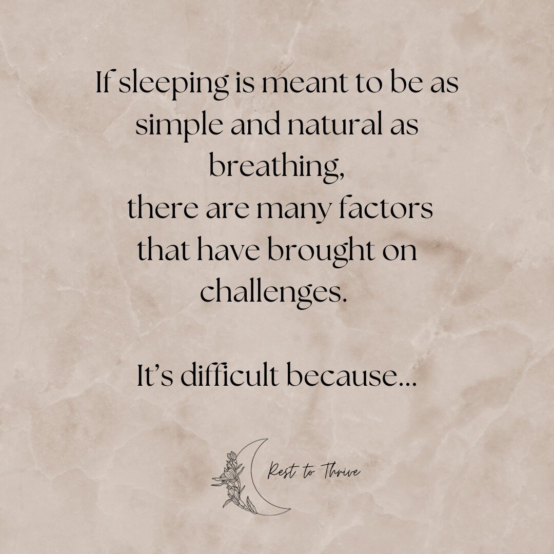 Even though we have been sleeping since the beginning of humanity, and sleeping &ldquo;should&rdquo; feel as easy and natural as breathing&hellip;it&rsquo;s NOT anymore.

There are SO many external factors why it can feel really difficult to receive 