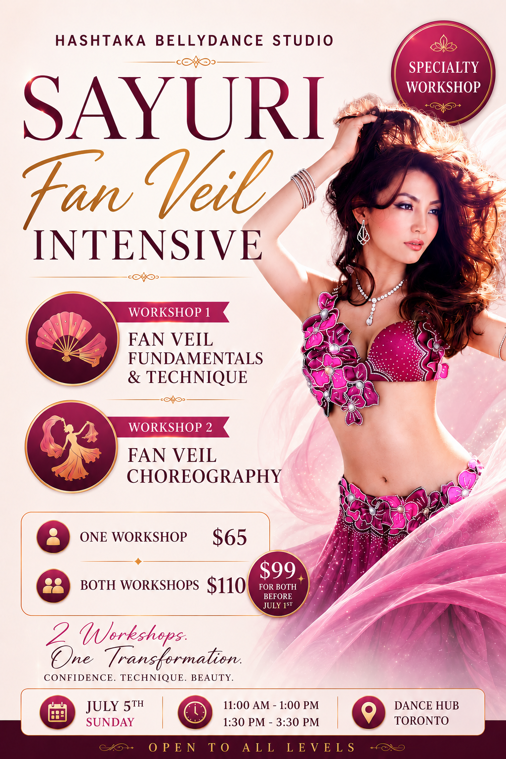 FAN VEIL INTENSIVE WITH SAYURY  JULY 5