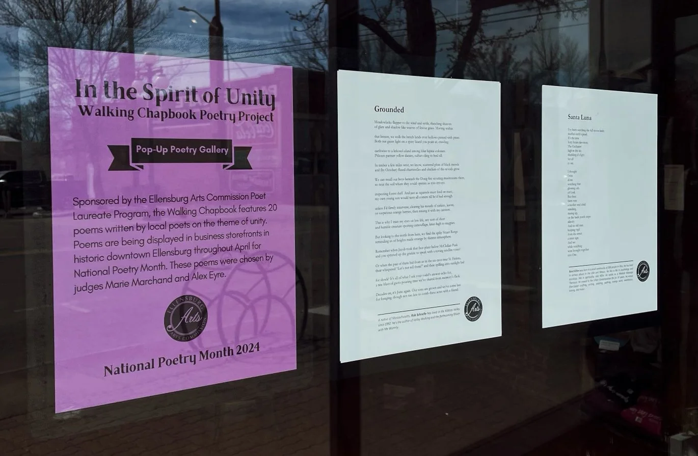 Nuwave Participates in the ellensburg “walking poetry chapbook”