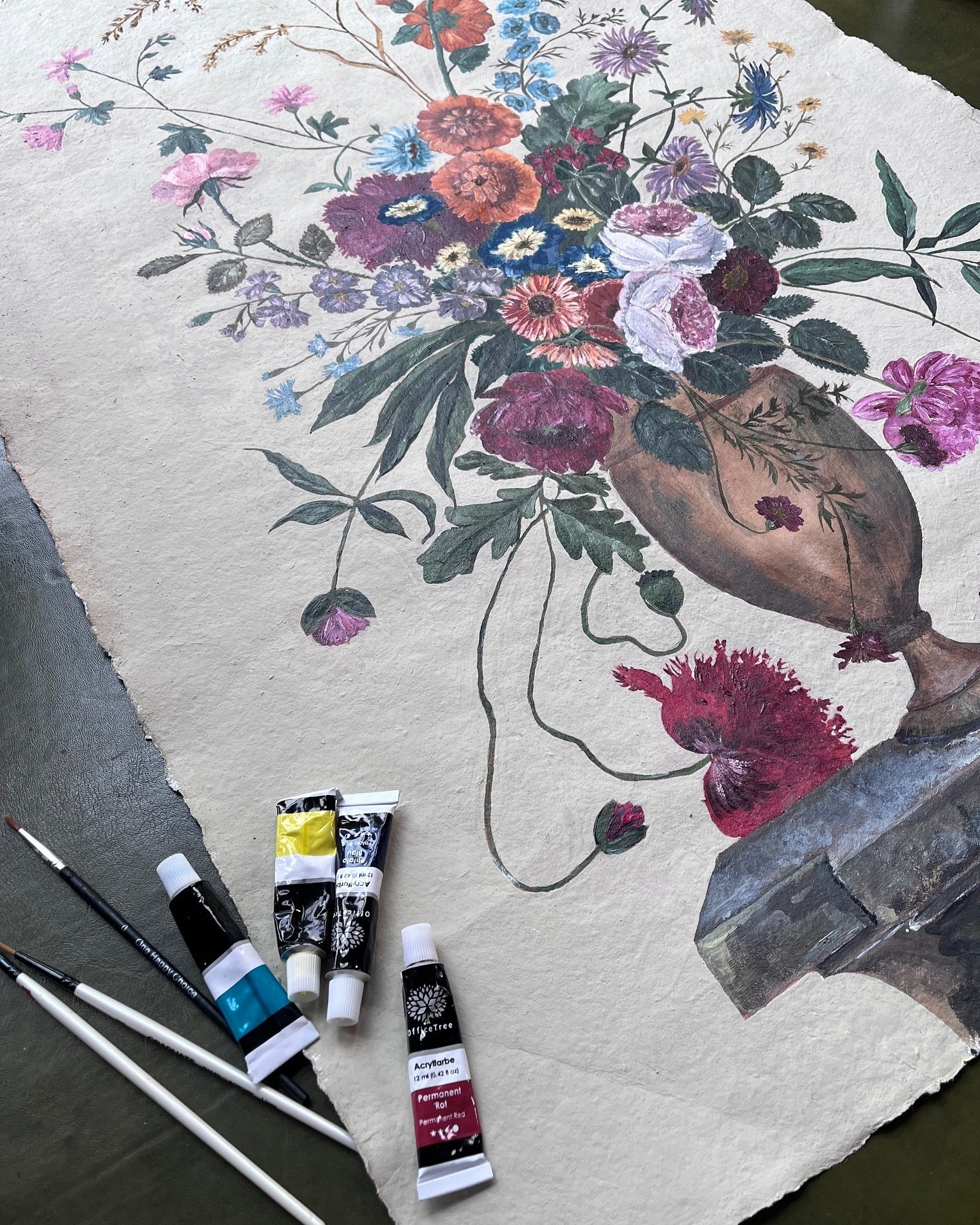 It&rsquo;s summer holiday time, and I&rsquo;m a bit fried so having some play time. Painted my scribble of the Dutch master&rsquo;s painting this week. It&rsquo;s quite big and took ages. It&rsquo;s technically all wrong; it&rsquo;s just my first go 